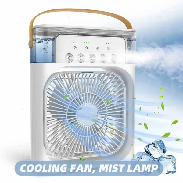10 Inche Portable Air Conditioner Fan: Usb Electric Fan With Led Night Light and Mist Water