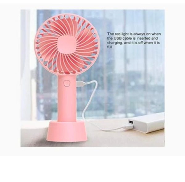 Portable Usb Rechargeable Handheld 3 Speed Strong Wind Electric Small Mini Cooling Fan (random Color)